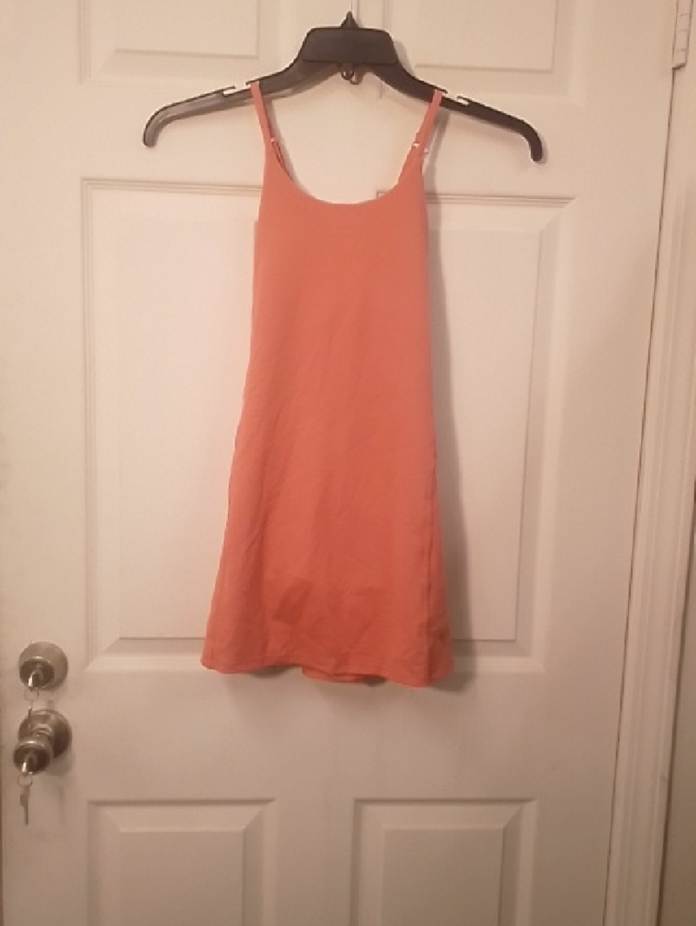 Athleta Girl Power Of She Everyday Dress Orange Spaghetti-Strap Dress M/8-10 A52